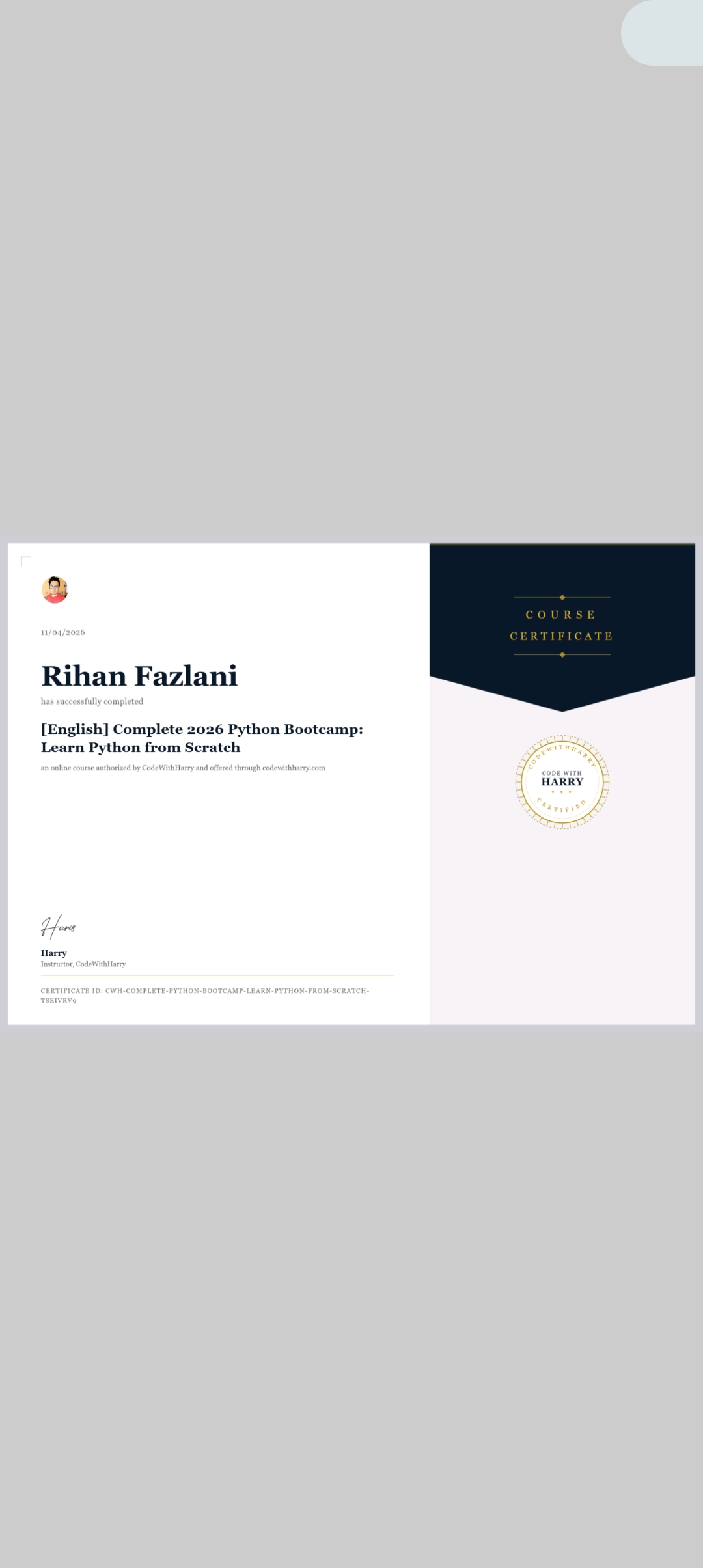 Python Certificate